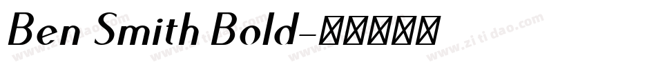 Ben Smith Bold字体转换